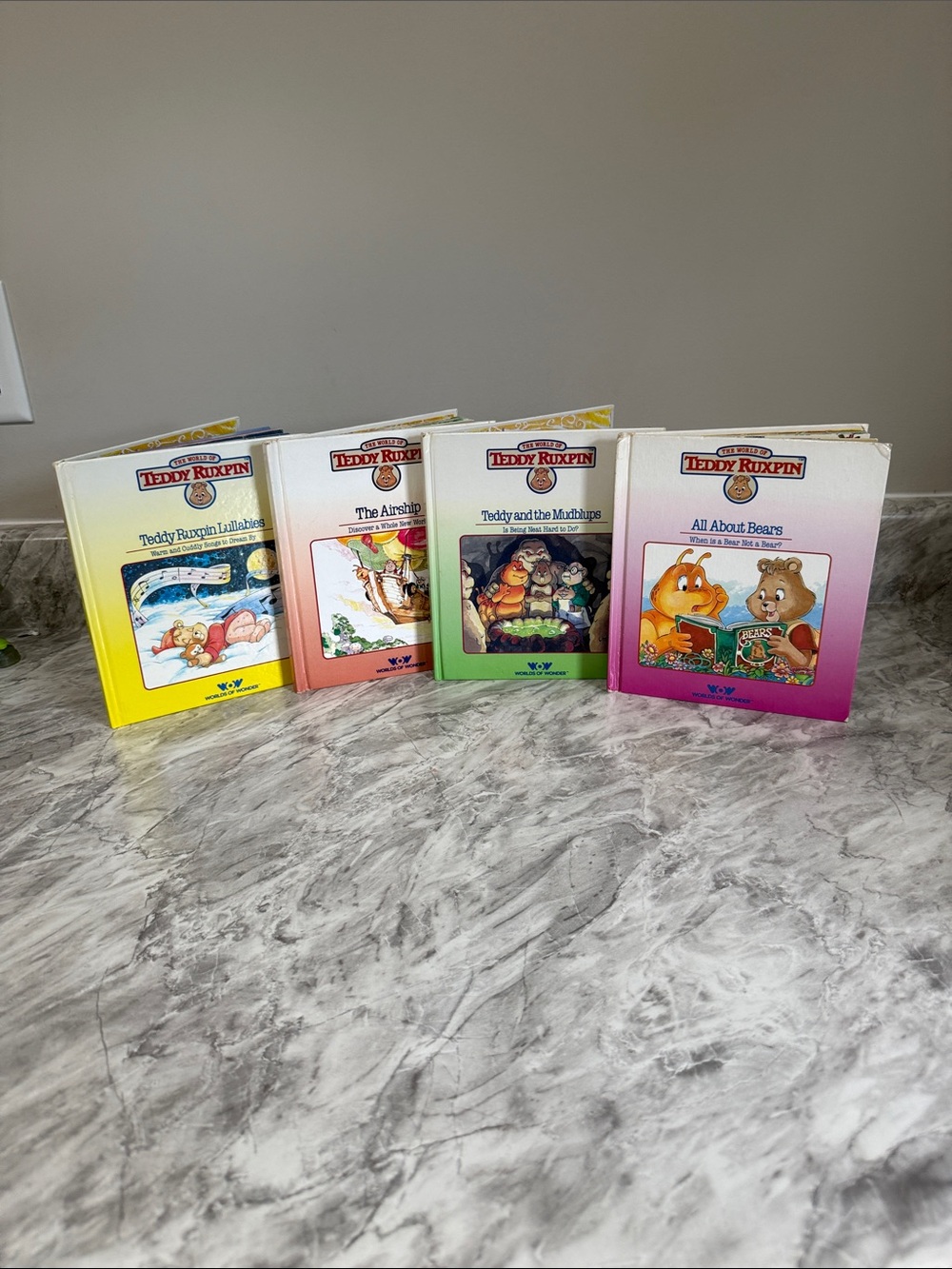 Vintage Teddy Ruxpin Hardcover Books Lot of 4 Worlds of Wonder 1980s Children’s